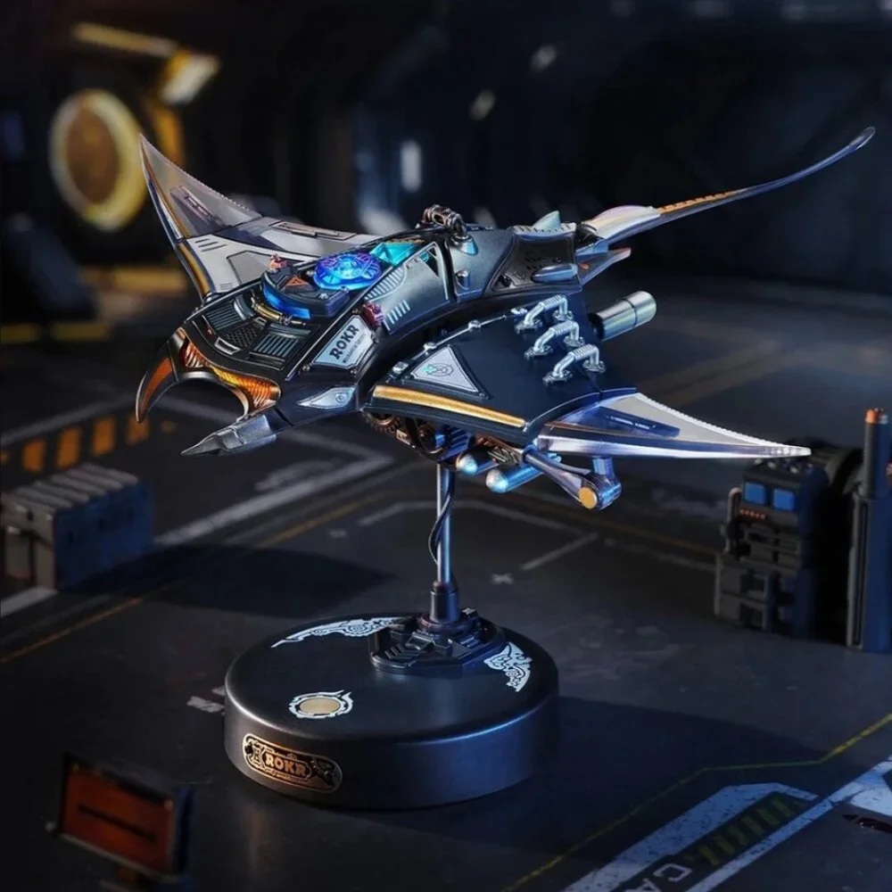 NEW ROKR 3D Metal Model Manta Ray Electric Mechanical Building Model Teens Toy P